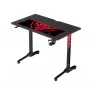 Mesa Diablo X-Mate preta — tampo retangular em fibra de carbono, 1000×600×755 mm