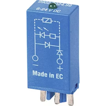 Módulo de base com LED e varistor, Finder 99.02.0.230.98, indicador verde, para série 90