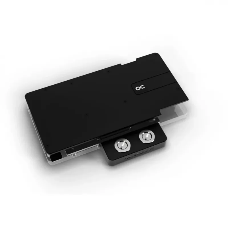 Refrigerador de água para placa gráfica Alphacool Core RX 9070 XT Hellhound+ Transparent Chrome com backplate