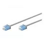 Cabo patch Goobay ultra-flexível CAT 6A slim U/UTP cinzento - ficha extra-curta (74219)
