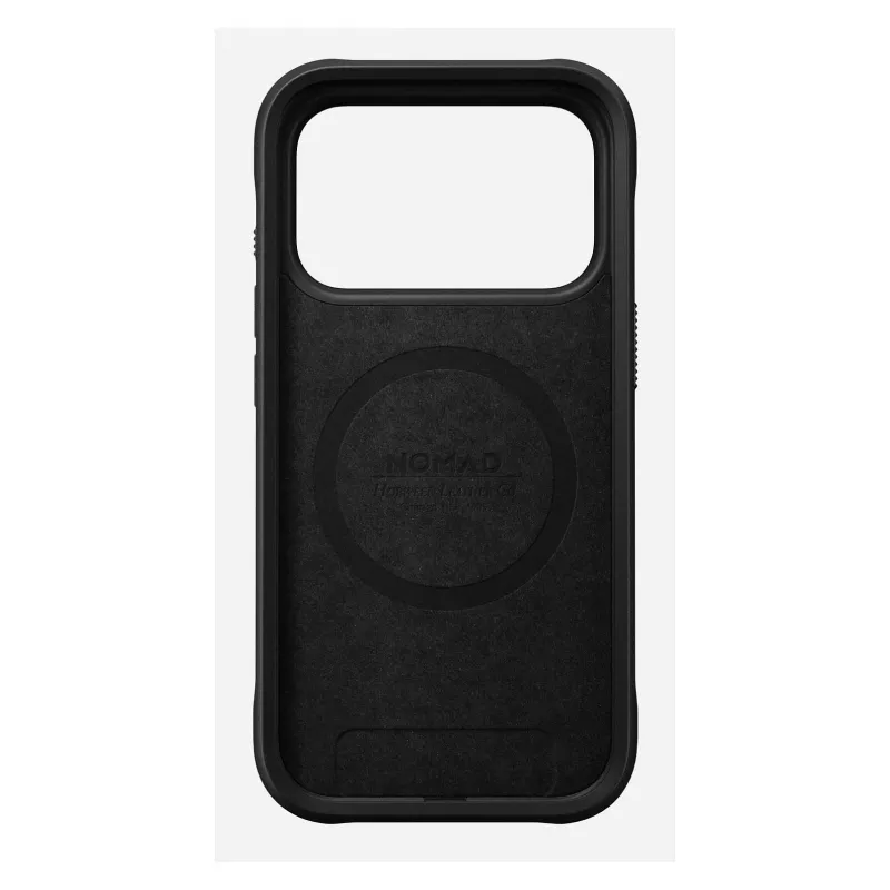 Capa para telemóvel Nomad Rugged Leather Case para iPhone 17 Pro, 6,3 polegadas (16 cm), castanha, pele/TPU/alumínio