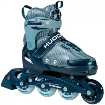 Patins em linha HUDORA Leon 2.0, tamanho ajustável 29–32, azul/cinzento
