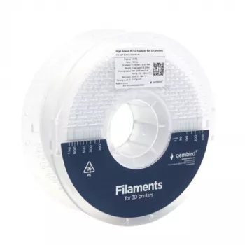 Filamento para impressão 3D Gembird PETG 1,75 mm branco 1 kg
