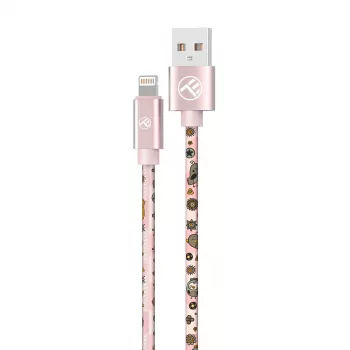 Cabo USB para Lightning Tellur TLL155621 3A 1 m — rosa