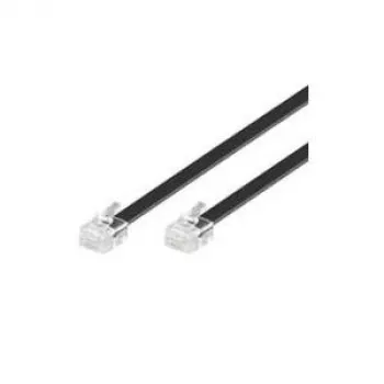 Wentronic Goobay Cabo de ligação modular, preto, 3 m – ficha RJ12 (6P6C) para ficha RJ12 (6P6C) (50321)