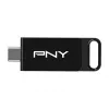 PNY Elite, 128 GB, USB Type-C, 3.2 Gen 1 (3.1 Gen 1), 120 MB/s, Dia, Preto