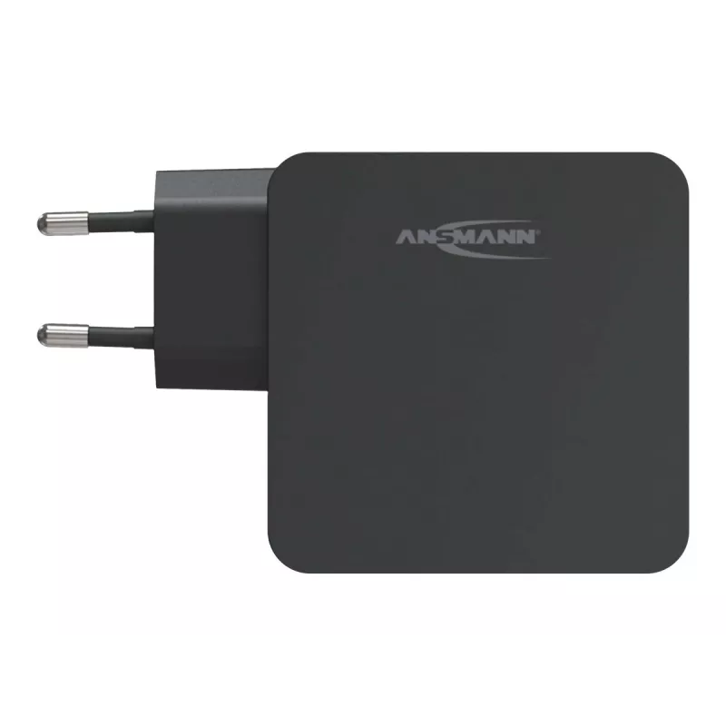 ANSMANN 247PD - fonte de alimentação - 45 Watt - 4700 mA - PD, QC 3.0 - 2 portas de saída (USB, USB-C) - preto (1001-0095)