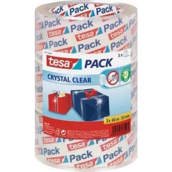 Fita de embalagem Tesa Packband 57831-00-01 transparente, 66 m × 50 mm, pack de 3