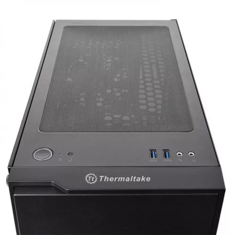 Thermaltake H100 TG torre MIDI preta