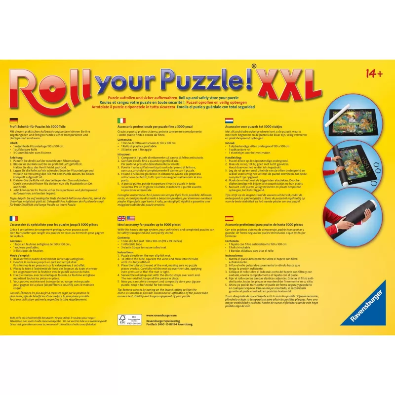 Sistema de armazenamento de puzzles Ravensburger Roll your Puzzle XXL
