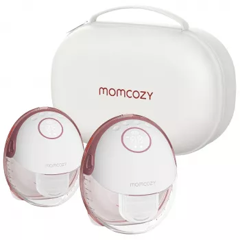 Bomba tira-leite elétrica dupla Momcozy M6, vermelha, 180 ml