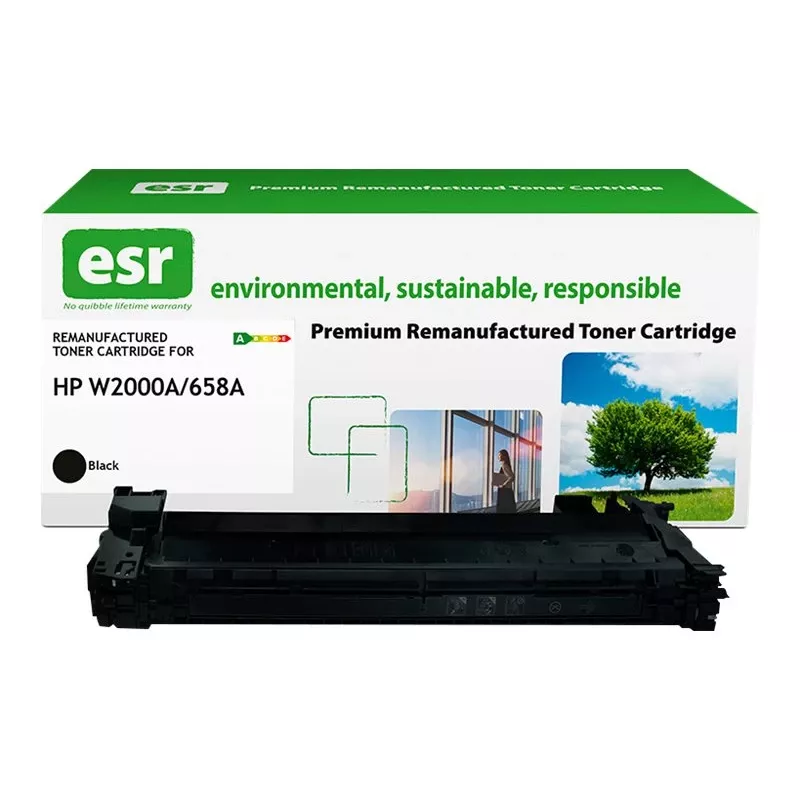 Cartucho de toner ESR compatível com HP W2000A preto recondicionado 7.000 páginas