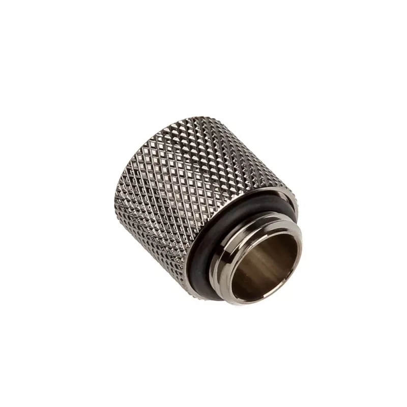 Adaptador Bitspower G1/4 polegadas macho para G1/4 polegadas fêmea - 15 mm, preto brilhante