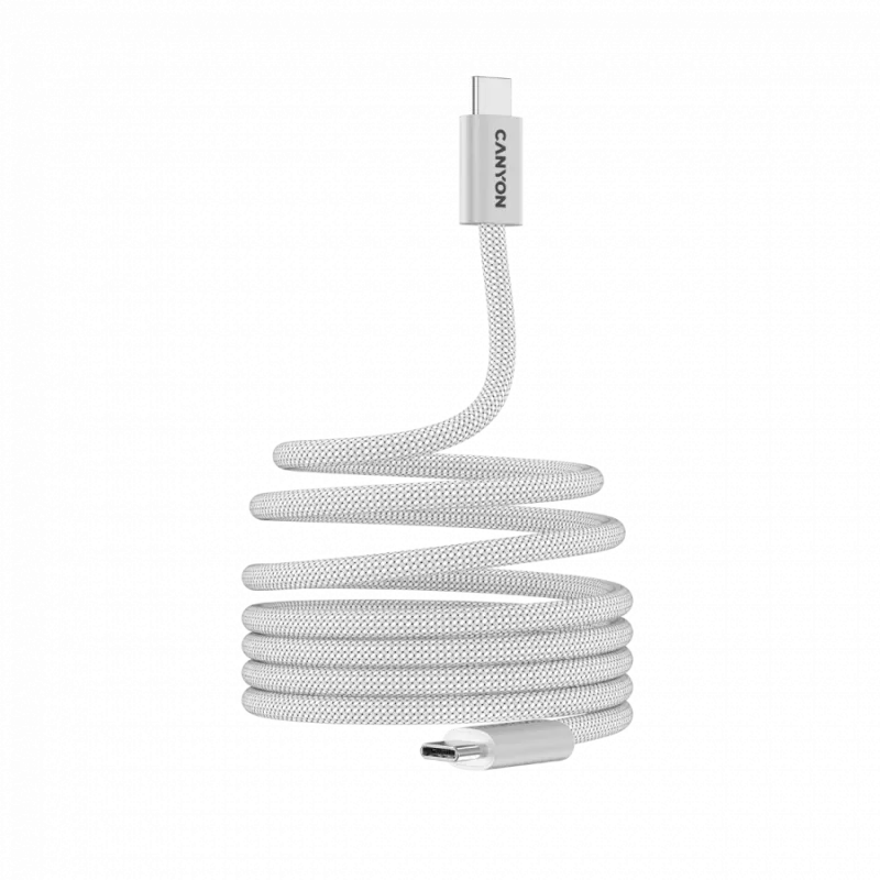 Cabo CANYON OnWire 60MG C-C 60W magnético entrançado 1m Branco