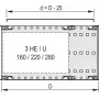 Schroff 24560055 placa de cobertura EMC universal, 84 HP, 415 mm de profundidade, 2 pcs.