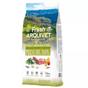 ARQUIVET carne fresca de porco ibérico e peixe - comida semihúmida para cães - 10 kg