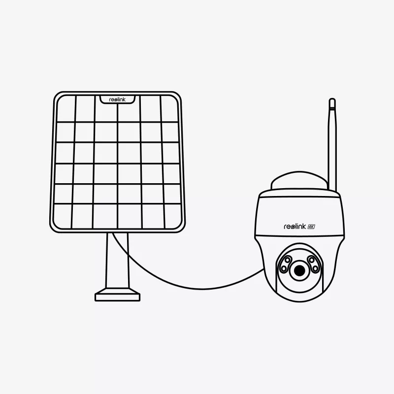 Câmara IP Reolink ARGUS PT 5MP TYPE-C preto alimentação por bateria