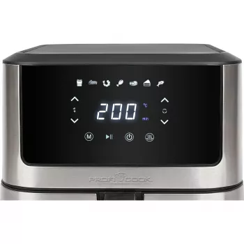 Fritadeira ProfiCook PC-FR 1269 H, individual, 8 l, aparelho de bancada, 1800 W, fritadeira de ar quente, preto, aço inoxidável