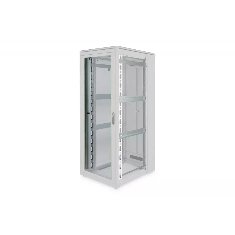 DIGITUS DN-19 ORG-42U calhas verticais de gestão de cabos para racks de 42U (2 unid., cinzentas)