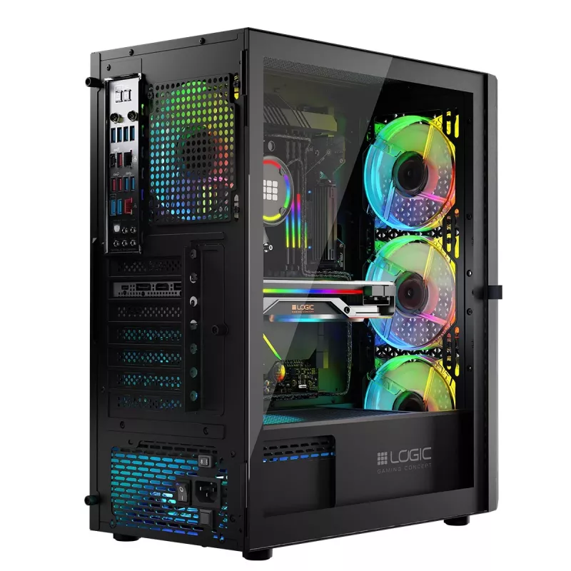 Caixa Logic ARAMIS ARGB MINIDI USB 3.0 preto