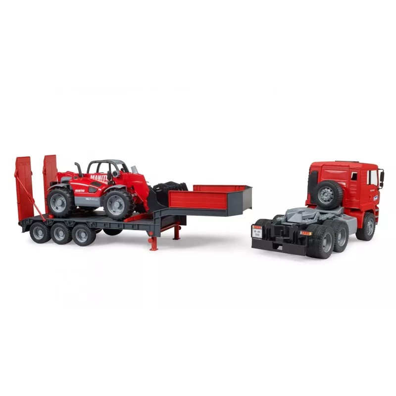 Conjunto de veículos BRUDER MAN TGA camião carregador com carregador Manitou