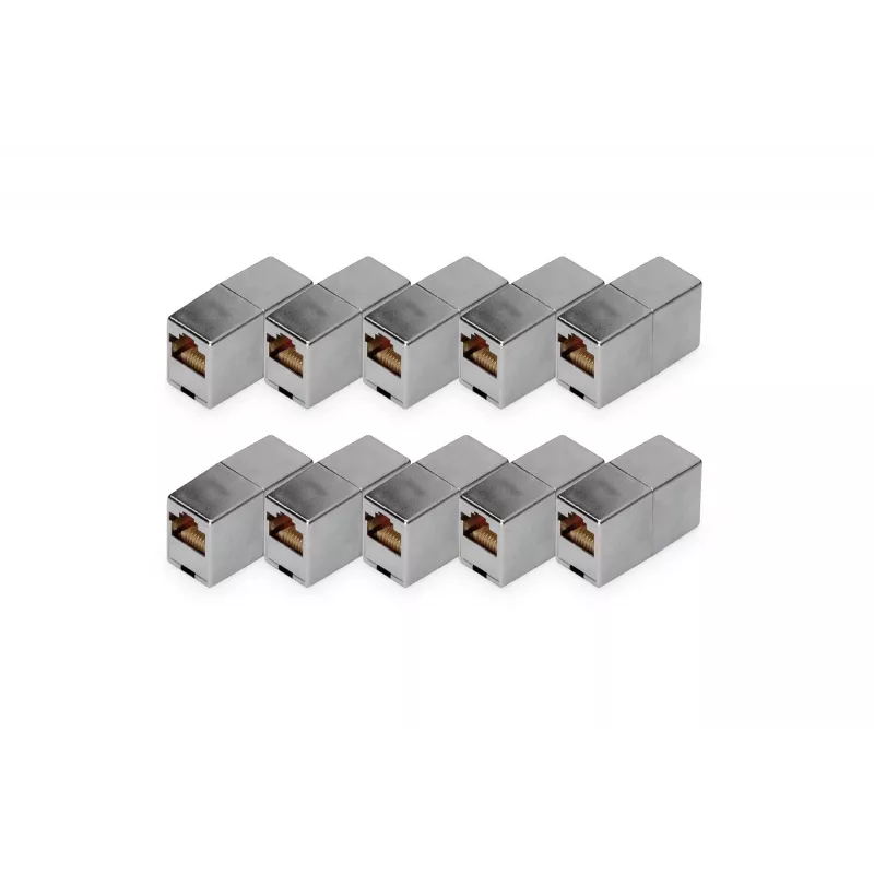 Acoplamento modular CAT 5e RJ45 Digitus 10 unid. dourado prateado