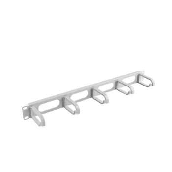 Painel de gestão de cabos para rack LANBERG AK-1205-S, 1U metal, 19 polegadas (48,3 cm), profundidade 80 mm, cinzento