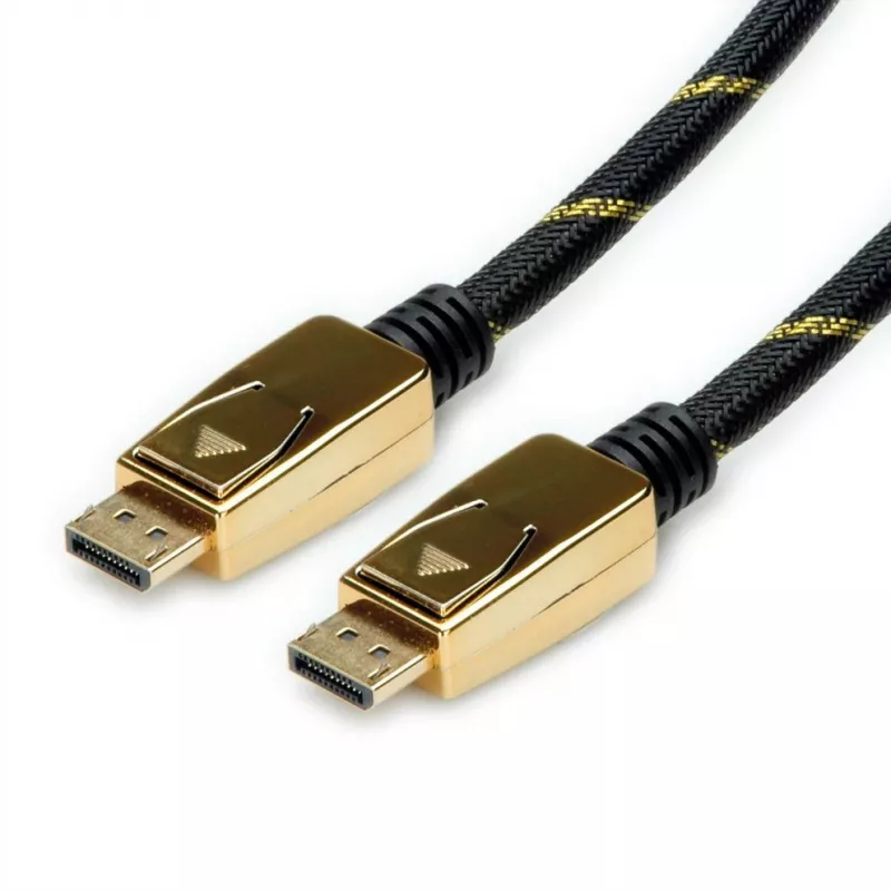 Cabo DisplayPort ROLINE 11.04.5921 2 m preto - dourado (11.04.5921)