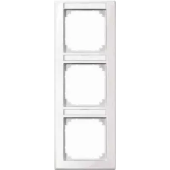 Moldura MERTEN Tripla com suporte de identificação 470319 M-SMART branco polar brilhante 470319 470319 (470319)