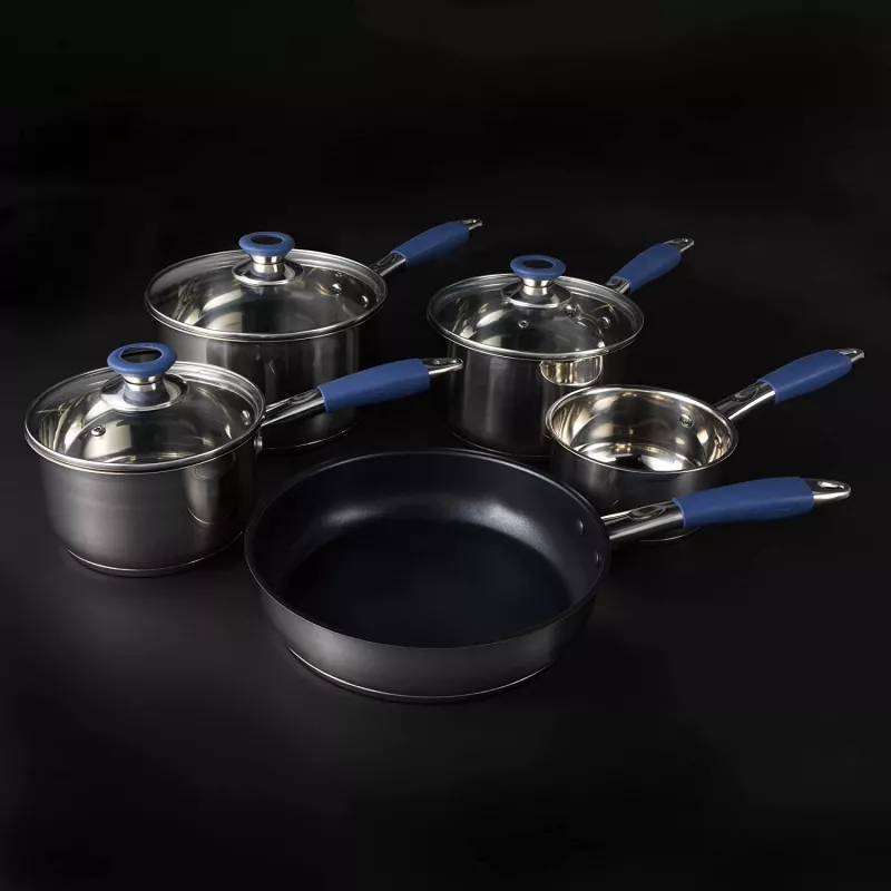 Conjunto de panelas Russell Hobbs RH01179EU, 5 peças, azul