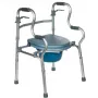 Andarilho de reabilitação REHA FUND RF-133 3em1, estrutura de alumínio/aço, altura ajustável 81–99 cm, 2 rodas, assento, carga máx. 100 kg