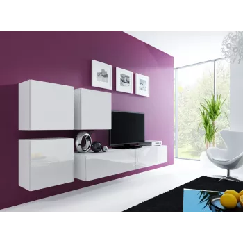 Armário Cama Square VIGO 50/50/30 branco/branco brilhante