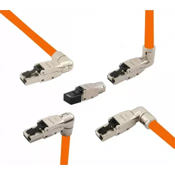 Ficha RJ45 helos Cat 6A 263836 – de primeira qualidade, configurável no local, 5 variantes