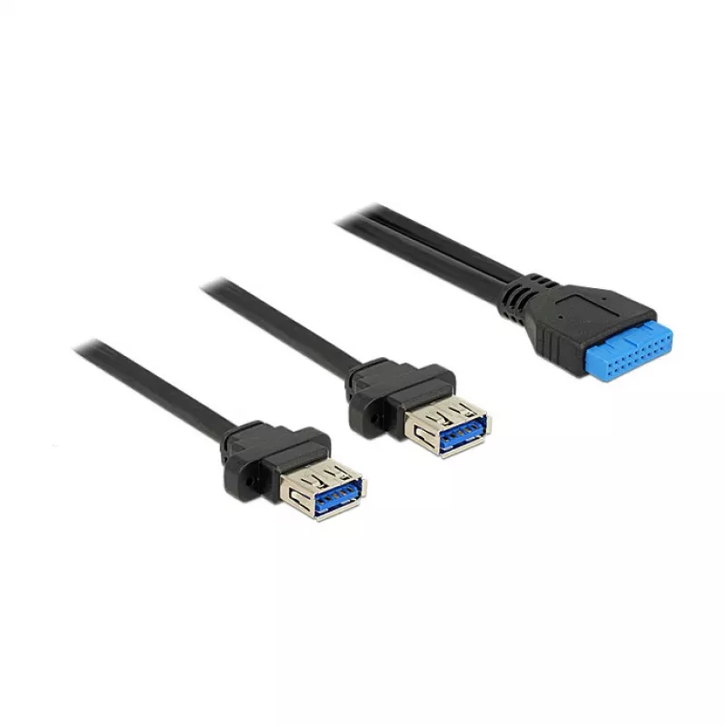 Cabo USB DeLOCK 85244 0,8 m preto