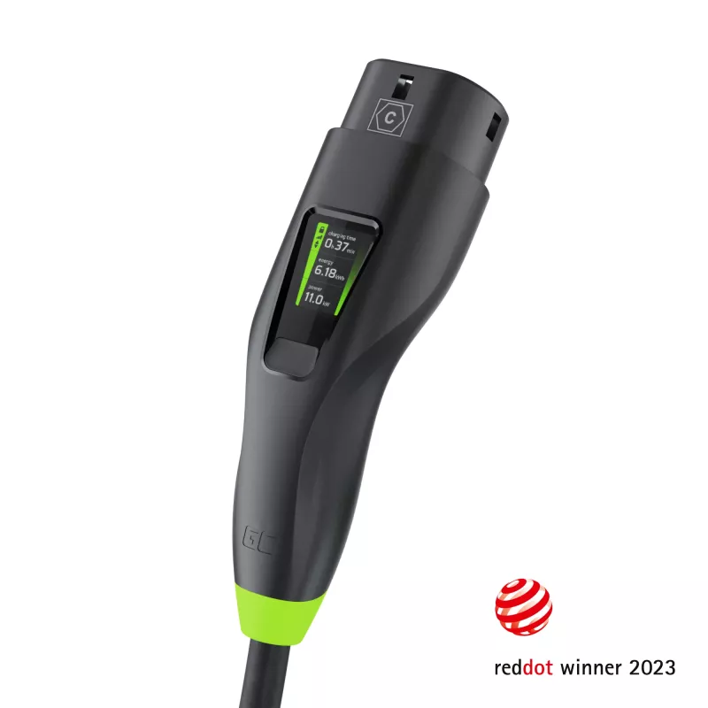 Green Cell Habu EVGC01 Carregador móvel para veículos elétricos 11 kW 7 m Type 2 CEE wallbox preto