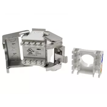 Módulo Keystone Alantec MB004-1 RJ45 STP Cat.6 PoE+ sem ferramentas ALANTEC Plus - Desempenho de transmissão melhorado