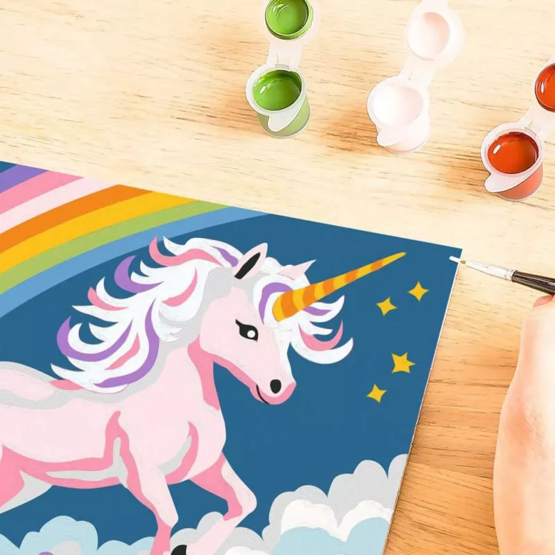 Conjunto de pintura por números Ravensburger CreArt Rosa Unicórnio pintura