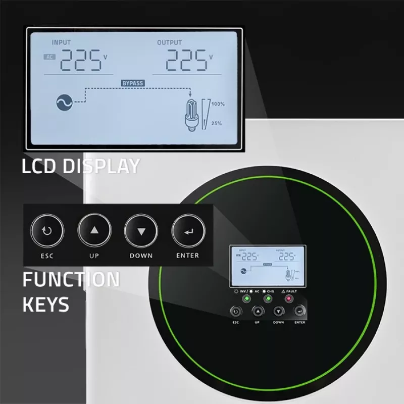 Inversor solar híbrido Off-Grid 3500W, Wi-Fi
