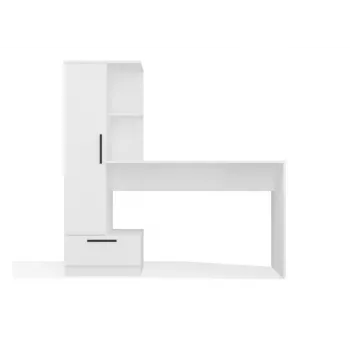Conjunto secretária + estante Cosmo, branco