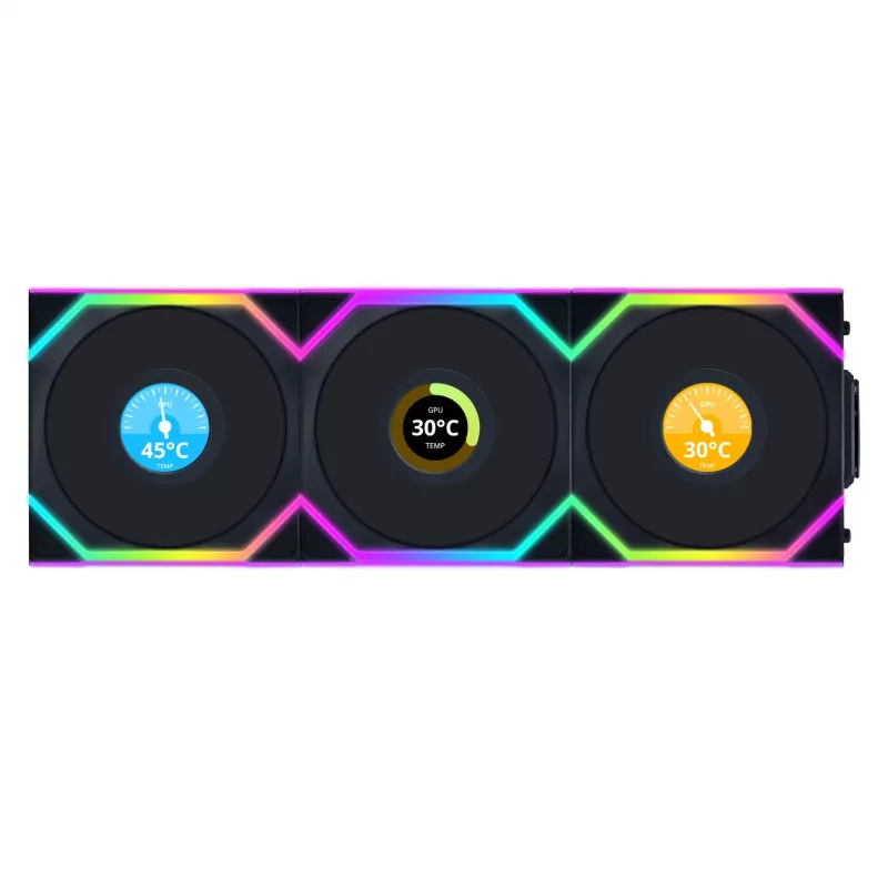 Lian Li UNI FAN SL Wireless LCD 120 preto 3 unid.