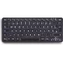 Perixx PERIBOARD-732B DE Mini teclado sem fios com retroiluminação, preto