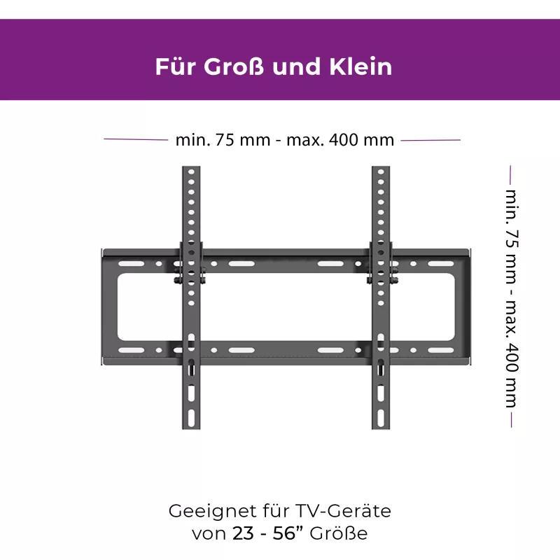 Suporte de parede Ultron WM100 142,2 cm (56 polegadas) preto
