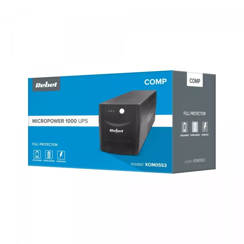 UPS Rebel modelo Micropower 1000 (Offline, 1000VA / 600W, 230 V, 50Hz)