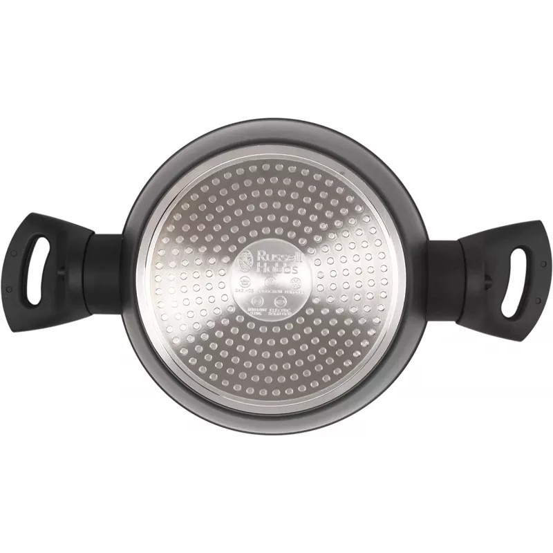 Panela Russell Hobbs RH01669BEU7 20 cm, preta, interior em aço inoxidável