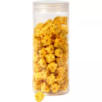 Conjunto de interruptores mecânicos de teclado Keychron Gateron Cap V2 amarelo dourado G32 — 110 interruptores