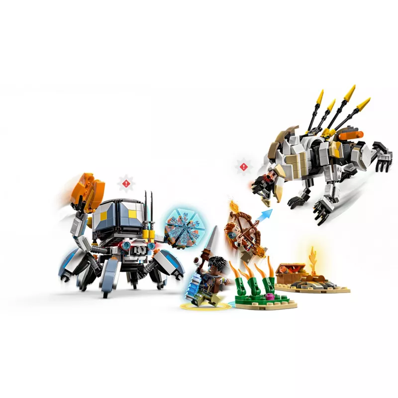 LEGO Set Horizon Adventures 77037 – Aloy e Varl vs. Shell-Walker e Sawtooth, 768 peças, 2 minifiguras