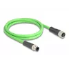 Cabo de rede DeLOCK M12 cabo codificado D 4 pinos macho para fêmea PUR (TPU) 1 m