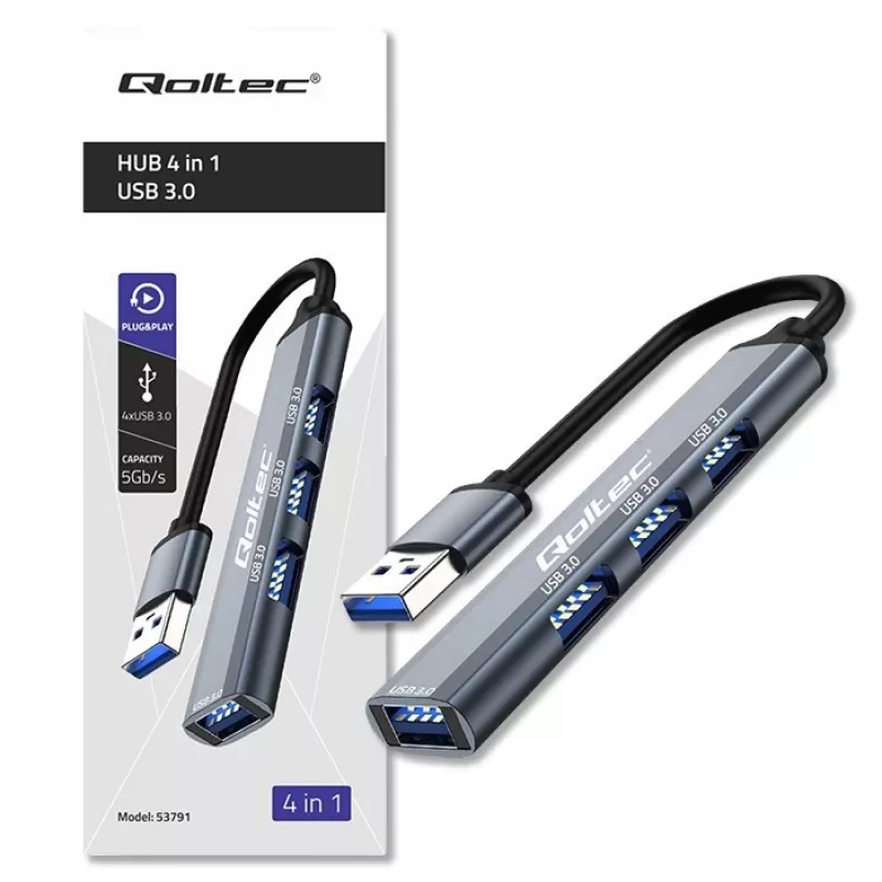 Adaptador HUB USB 3.0 4em1, 4x USB 3.0