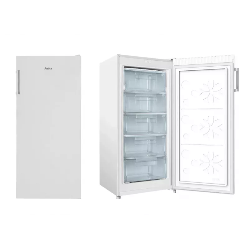 Amica FZ208.3AA(E) congelador de instalação livre, de uma porta, controlo mecânico, 39 dB, classe energética E, branco