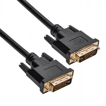 Cabo DVI-I Dual-Link Akyga AK-AV-02, 24+5 pinos, 1,8 m, preto